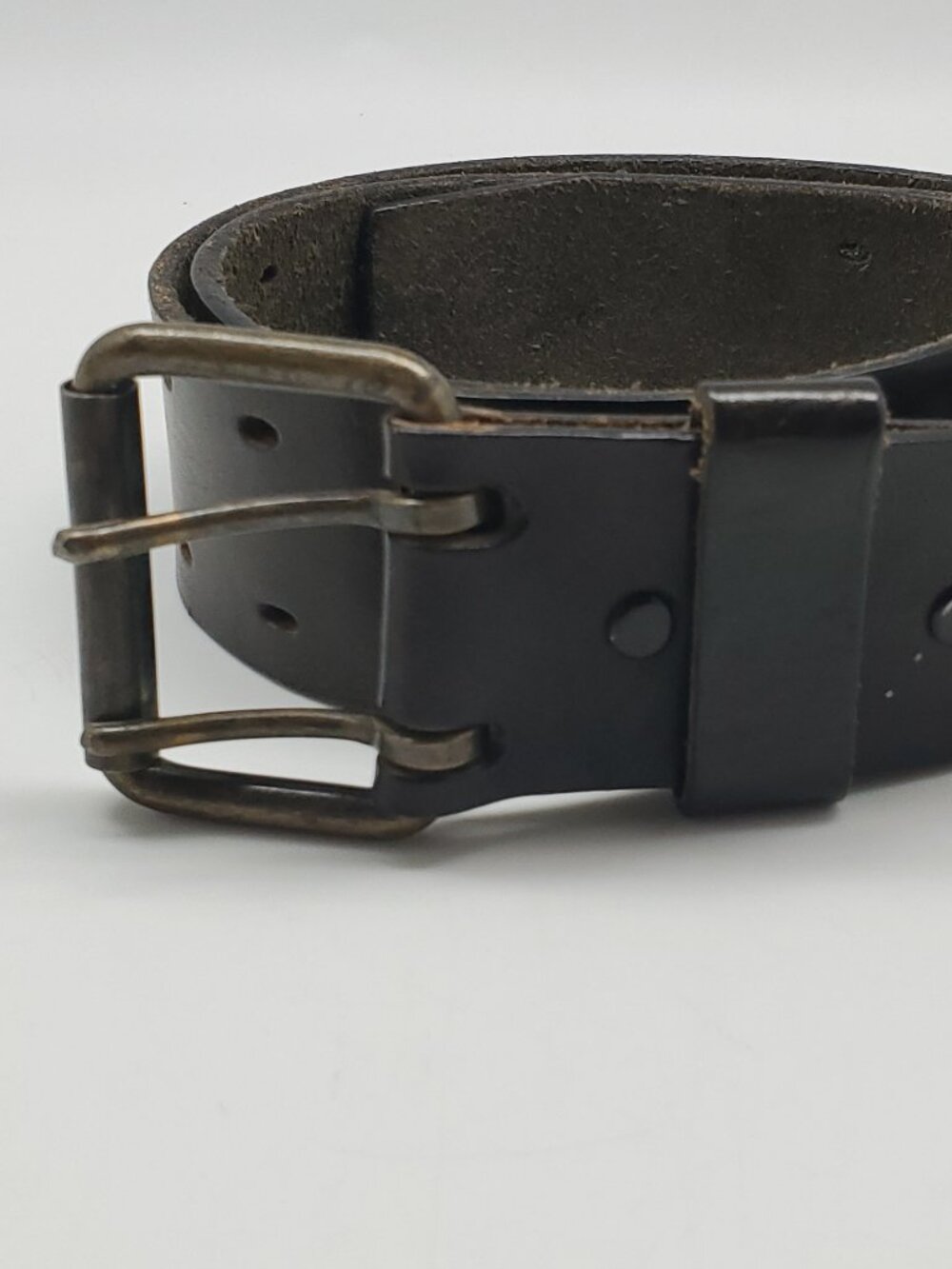 Tex Tan Leather Belt 36 Yellowstone Cowhide Black Distressed Vintage 4161M